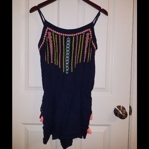 Lilly Pulitzer Romper Navy Beading Size S